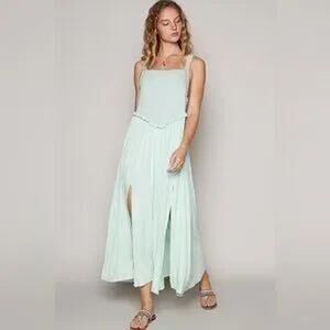 POL Mint Green Maxi Dress L